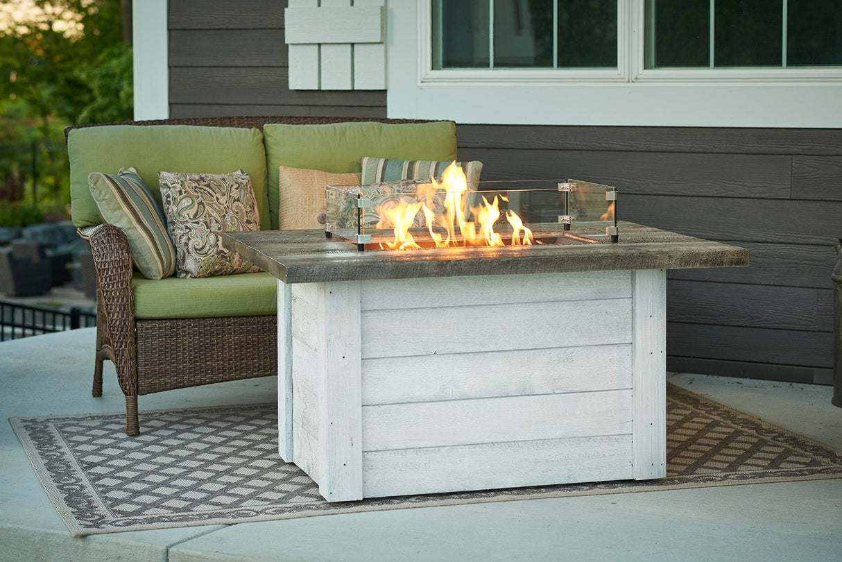 Alcott Rectangular Gas Fire Pit Table - Viva Alfresco