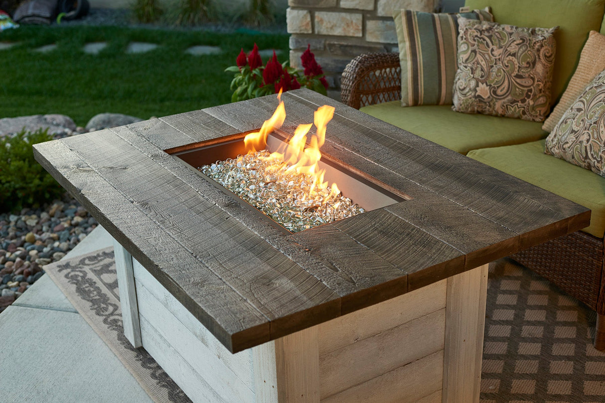 Alcott Rectangular Gas Fire Pit Table - Viva Alfresco