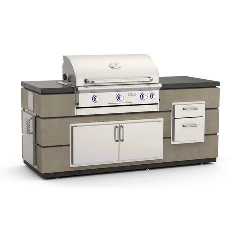AOG Ready - to - Assemble 36 - Inch Contemporary GFRC Pre - Fab Kitchen Island - Viva Alfresco