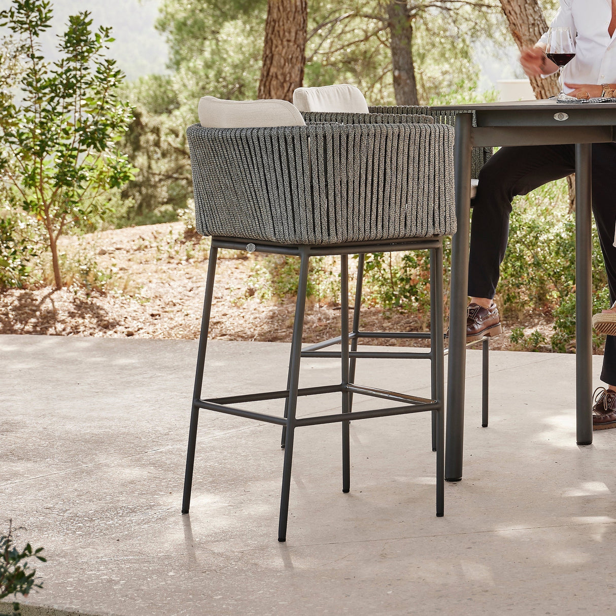 Boston Barstool with Sunbrella Cushion - Viva Alfresco