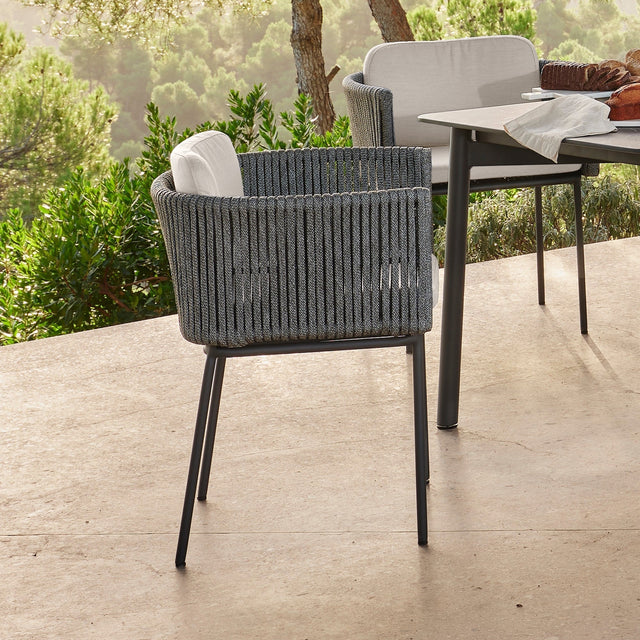 Boston Dining Armchair with Sunbrella Cushion - Viva Alfresco