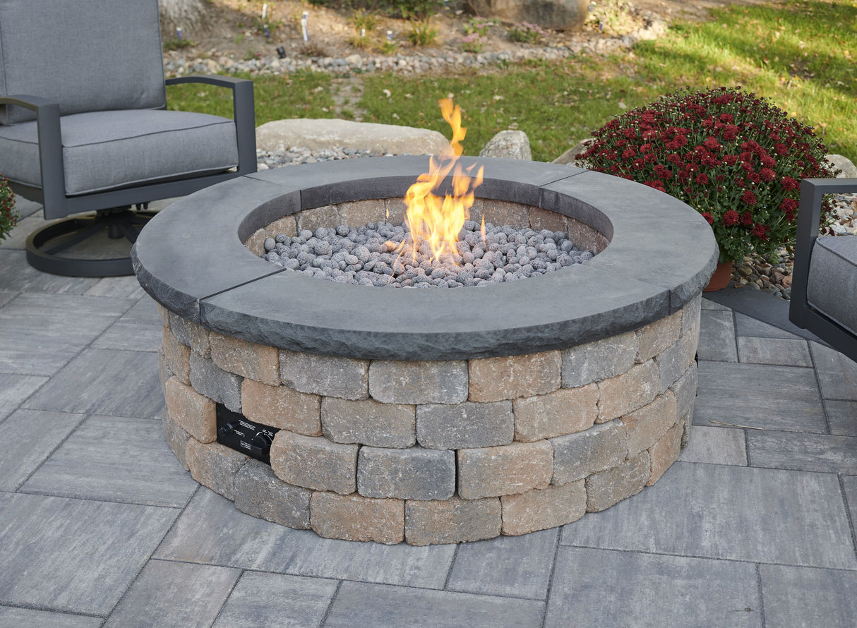 Bronson Block Gas Fire Pit Kit - Viva Alfresco