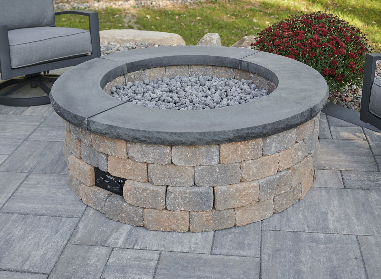 Bronson Block Gas Fire Pit Kit - Viva Alfresco