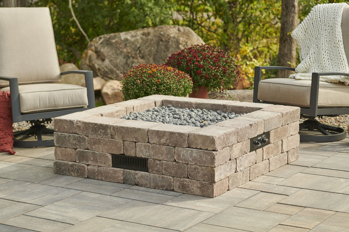 Bronson Block Gas Fire Pit Kit - Viva Alfresco