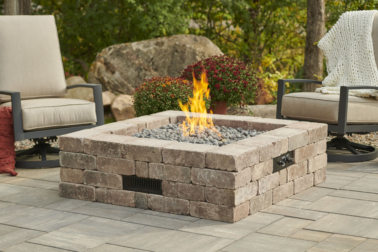 Bronson Block Gas Fire Pit Kit - Viva Alfresco