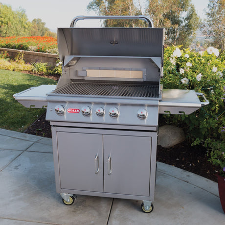 Bull Angus 30 - Inch Stainless Steel Premium Complete Gas Grill Cart - Viva Alfresco