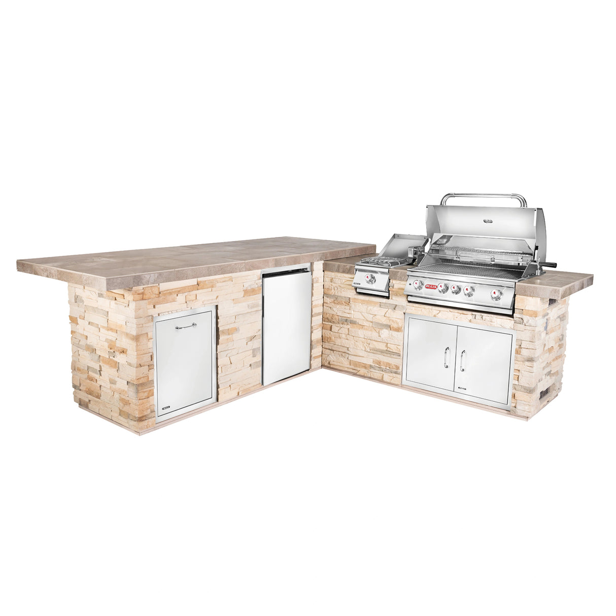 Bull Gourmet - Q L Shaped Outdoor Kitchen Island & Grill - Viva Alfresco