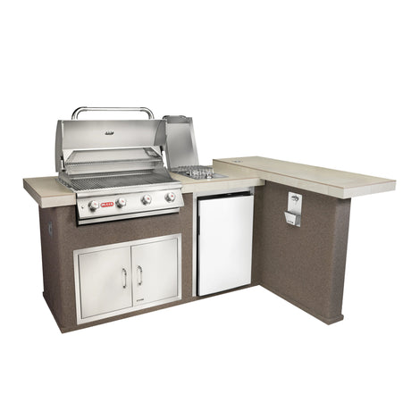 Bull Luxury Q Outdoor L - Shaped Kitchen Island & Grill - Viva Alfresco