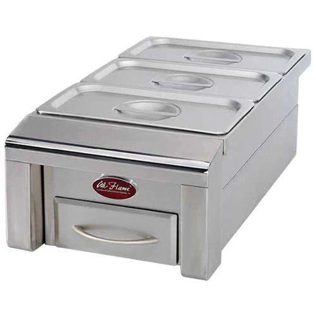 Cal Flame 12" Drop in Food Warmer with 3 Holding Pans BBQ07888P - Viva Alfresco