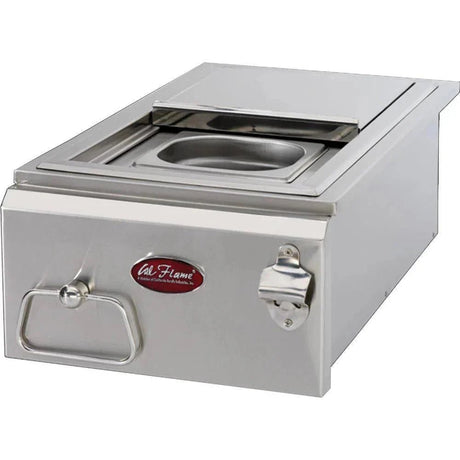 Cal Flame 12 - inch Built - In Cocktail Center with Ice Bin Cooler BBQ12842P - 12 - Viva Alfresco