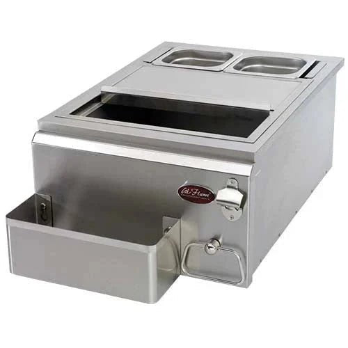 Cal Flame 18 - inch Built - In Cocktail Center with Ice Bin Cooler BBQ11842P - 18 - Viva Alfresco