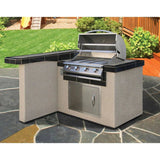 Cal Flame 4 Ft. BBQ Island L - Shaped BBK401 - Viva Alfresco