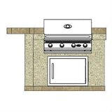 Cal Flame 4 Ft. BBQ Island L - Shaped BBK401 - Viva Alfresco