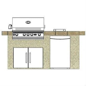 Cal Flame 7 ft. BBQ Island BBK701 - Viva Alfresco