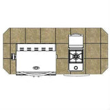 Cal Flame 7 ft. BBQ Island BBK701 - Viva Alfresco