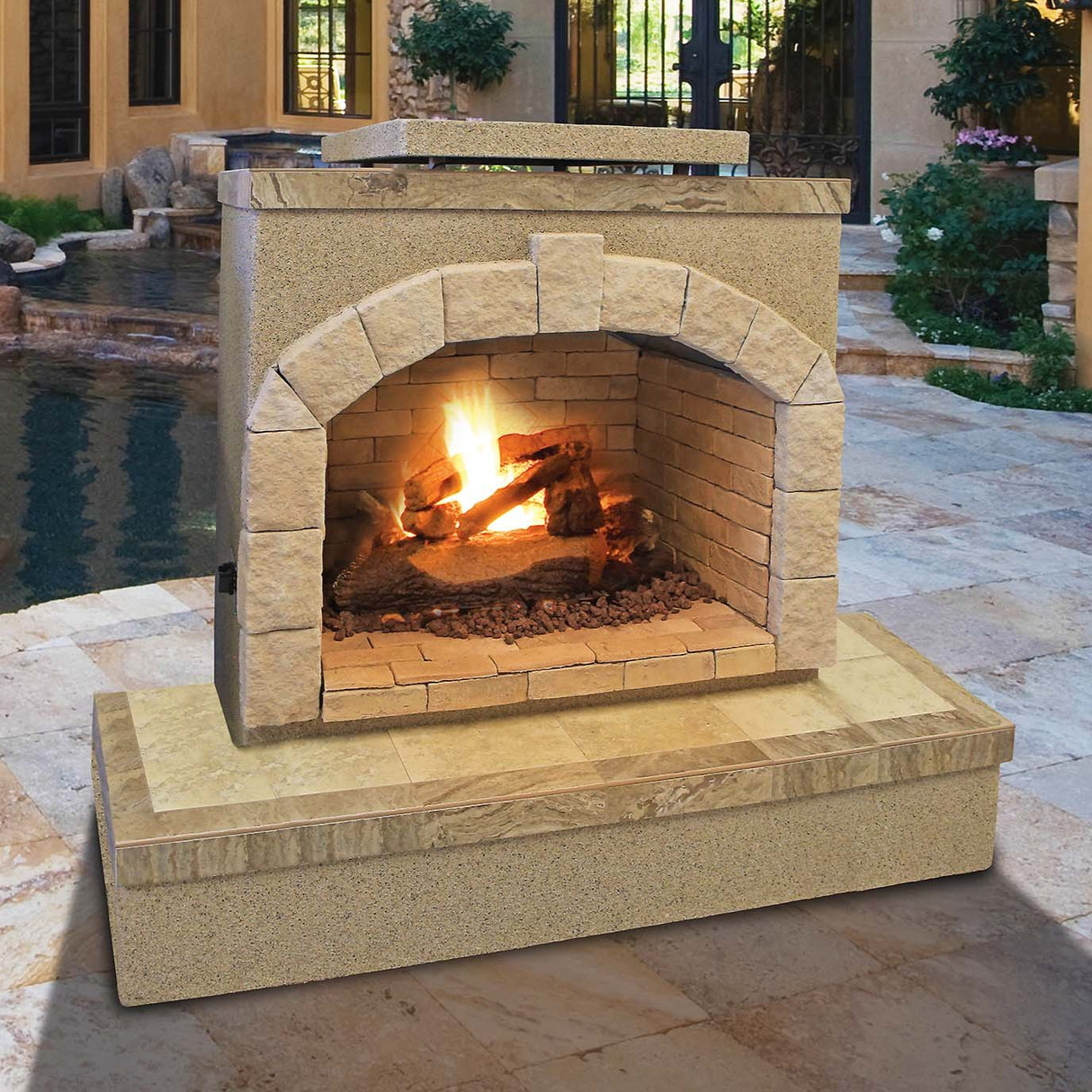 Cal Flame 72 inch Outdoor Fireplace FRP - 906 - 3 - Viva Alfresco