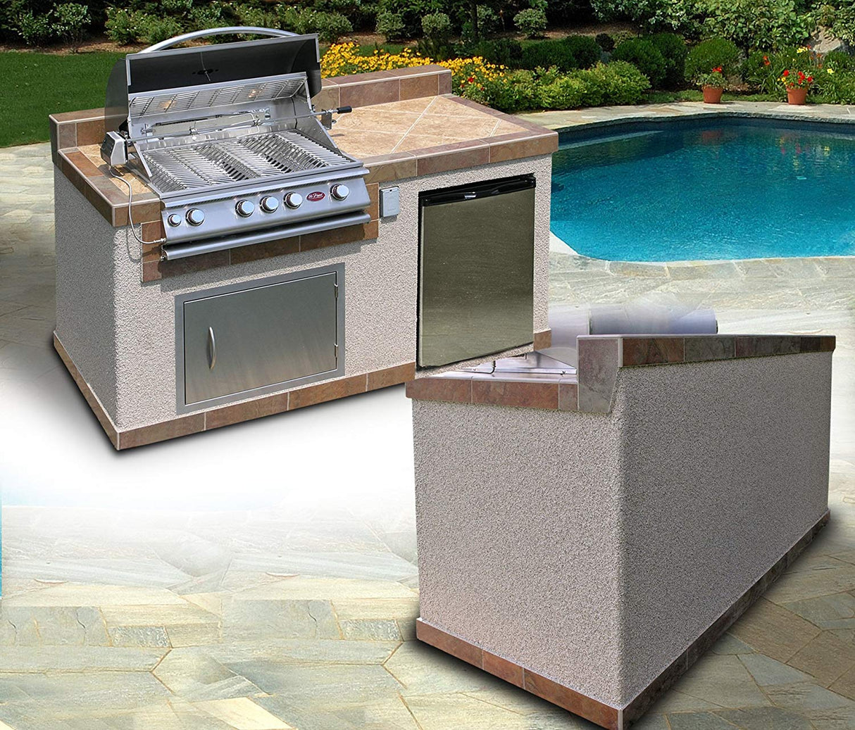 Cal Flame Customizable 6 Foot BBQ Island Pavilion PV6004 - Viva Alfresco