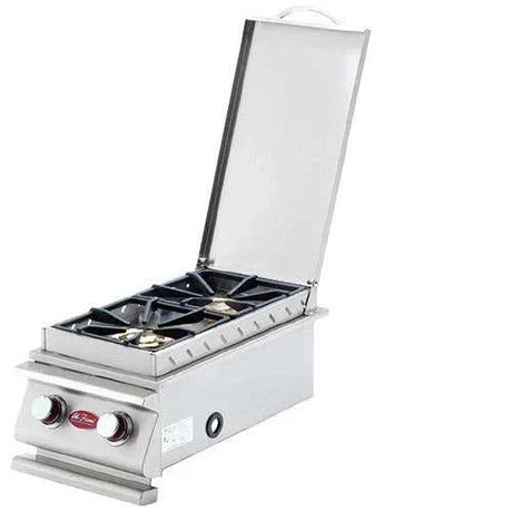 Cal Flame Deluxe Double Built in Side Burner with LED Lights BBQ19899P - Viva Alfresco