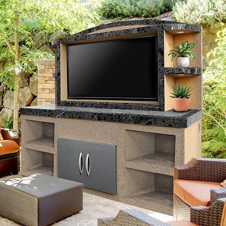 Cal Flame Outdoor Entertainment Center ODC - 2 Crystal - Viva Alfresco