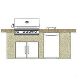 Cal Flame Outdoor Kitchen BBQ Island BBK - 820 - R/L - Viva Alfresco