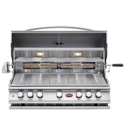 Cal Flame P5 40 Inch 5 Burner Built - In Grill with Rotisserie, Griddle - Viva Alfresco