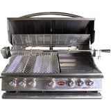 Cal Flame P5 40 Inch 5 Burner Built - In Grill with Rotisserie, Griddle - Viva Alfresco