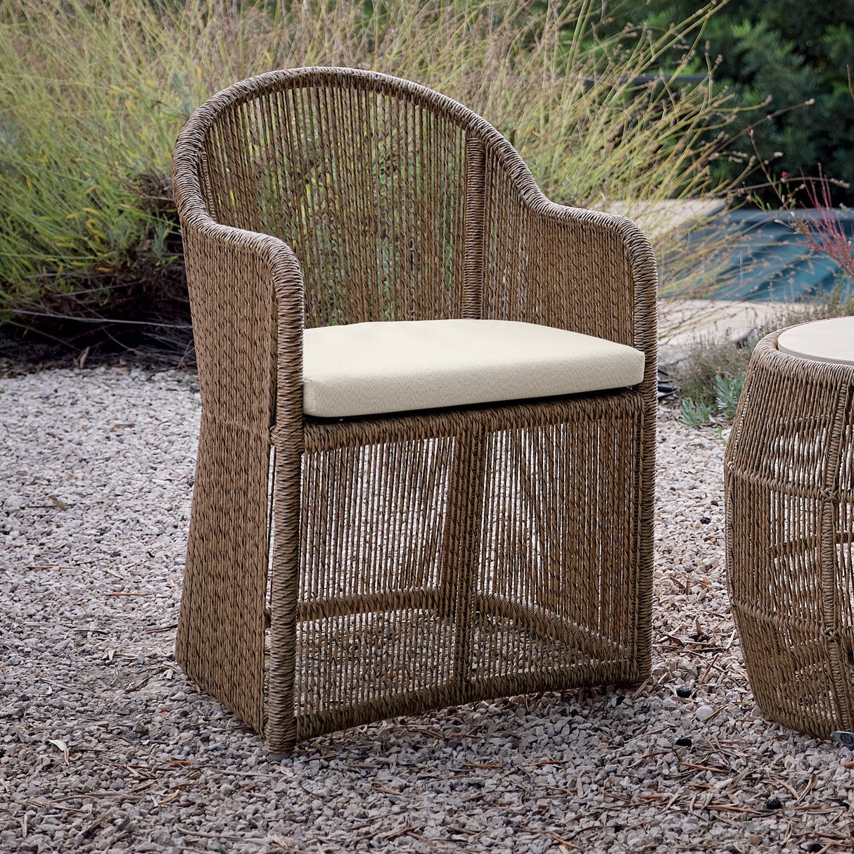 Calixto Dining Armchair with Sunbrella Cushion - Viva Alfresco