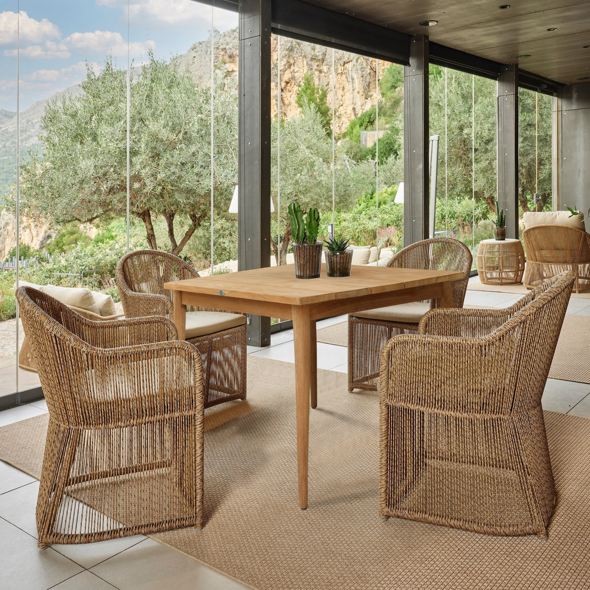 Calixto Square Teak Dining Table - Viva Alfresco