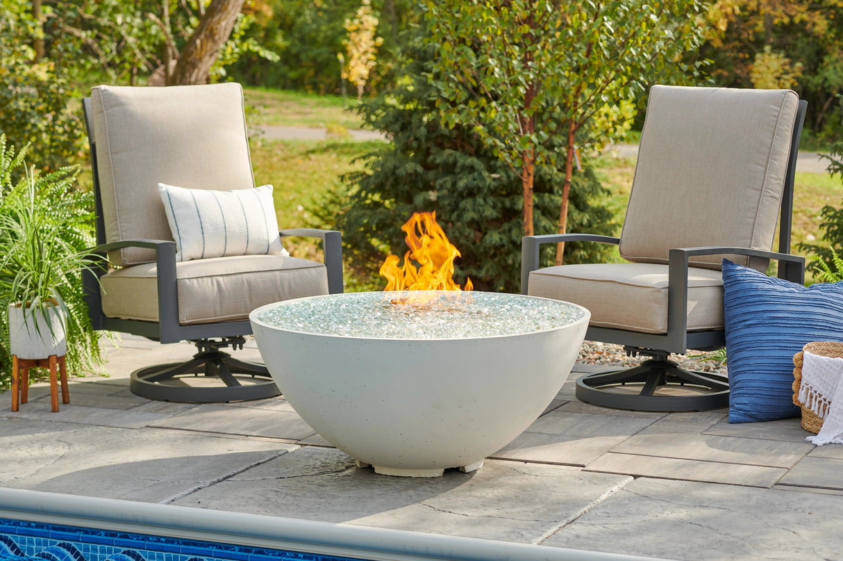 Cove Edge Round Gas Fire Pit Bowl 42" - Viva Alfresco