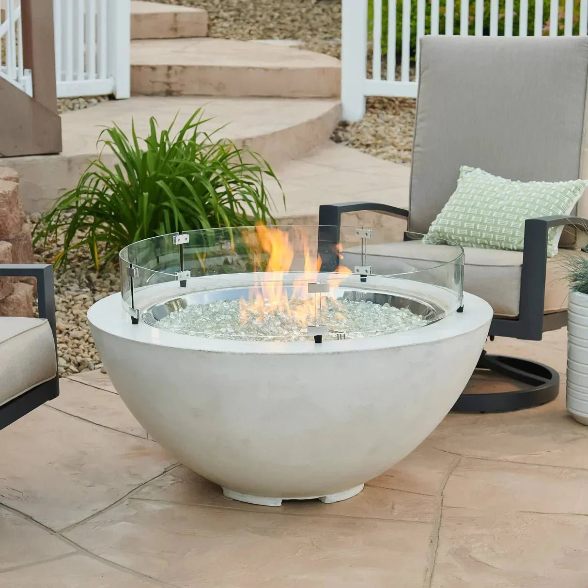 Cove Round Gas Fire Pit Bowl 42" - Viva Alfresco