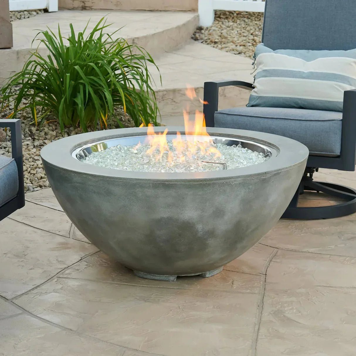 Cove Round Gas Fire Pit Bowl 42" - Viva Alfresco