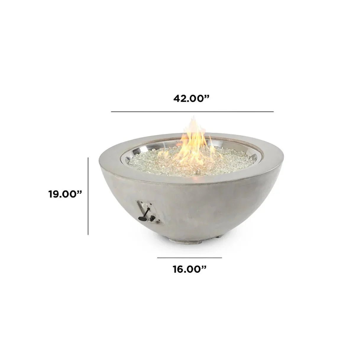 Cove Round Gas Fire Pit Bowl 42" - Viva Alfresco