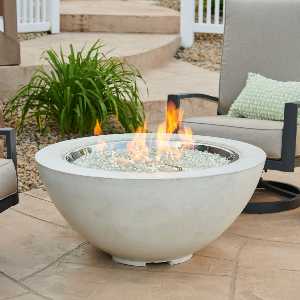 Cove Round Gas Fire Pit Bowl 42" - Viva Alfresco