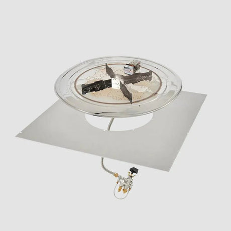 Crystal Fire Plus Round Gas Burner Insert and Plate Kit - Viva Alfresco