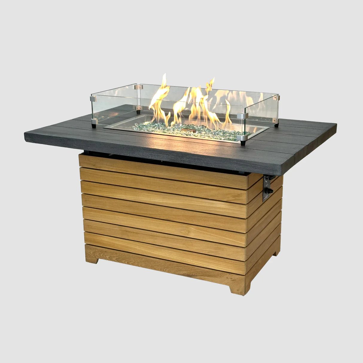 Darien Rectangular Gas Fire Pit Table 42" - Viva Alfresco