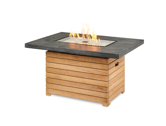 Darien Rectangular Gas Fire Pit Table 42" - Viva Alfresco