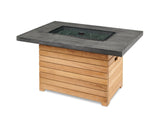 Darien Rectangular Gas Fire Pit Table 42" - Viva Alfresco