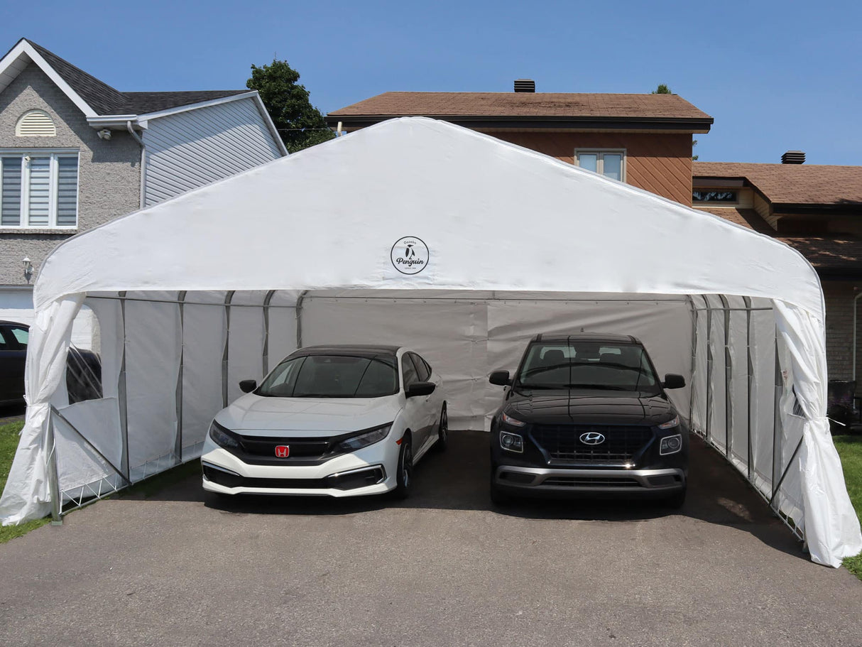 Deluxe Double Car Shelter 20′ x 20′ - Viva Alfresco