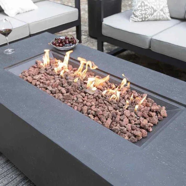 Elementi Andes Fire Table with Internal Propane Tank Holder - Viva Alfresco