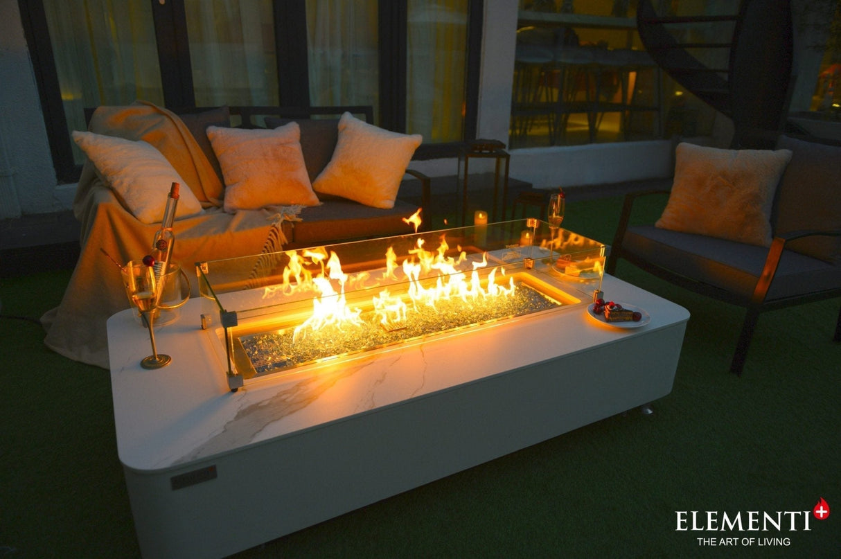 Elementi Athens & Valencia Porcelain Fire Table - Viva Alfresco