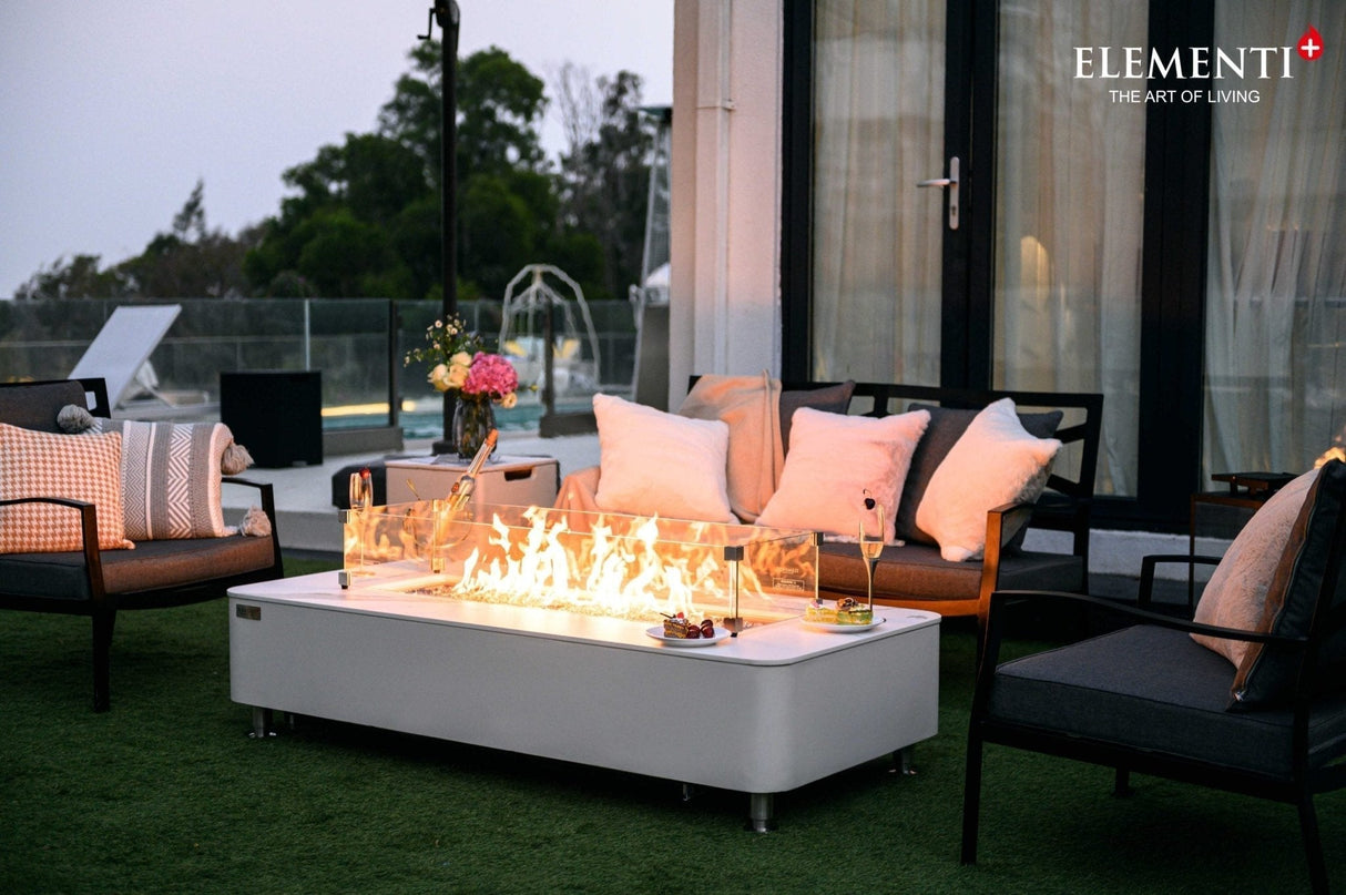 Elementi Athens & Valencia Porcelain Fire Table - Viva Alfresco