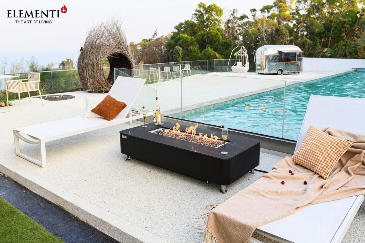 Elementi Athens & Valencia Porcelain Fire Table - Viva Alfresco