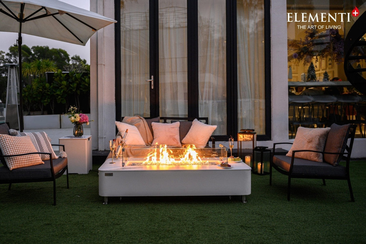 Elementi Athens & Valencia Porcelain Fire Table - Viva Alfresco