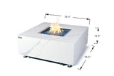 Elementi Bianco & Sofia Porcelain Fire Table - Viva Alfresco