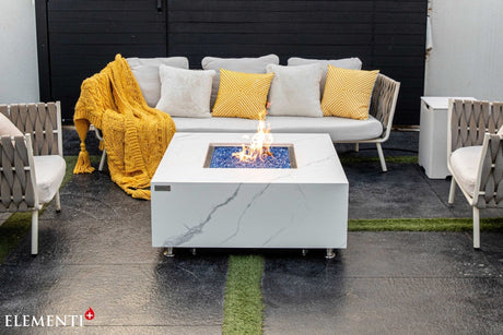 Elementi Bianco & Sofia Porcelain Fire Table (Product Added Already) - Viva Alfresco