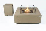 Elementi Capertee & Roraima & Uluru Square Sandstone Fire Table - Viva Alfresco