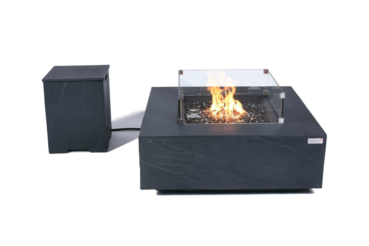 Elementi Capertee & Roraima & Uluru Square Sandstone Fire Table - Viva Alfresco