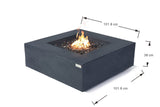 Elementi Capertee & Roraima & Uluru Square Sandstone Fire Table - Viva Alfresco