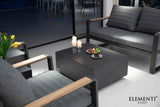 Elementi Colorad 33.9" Square Concrete Coffee Table - Viva Alfresco