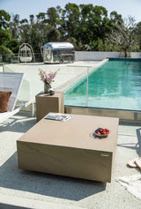 Elementi Colorad 33.9" Square Concrete Coffee Table - Viva Alfresco